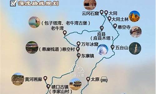 山西旅游线路全攻略地图